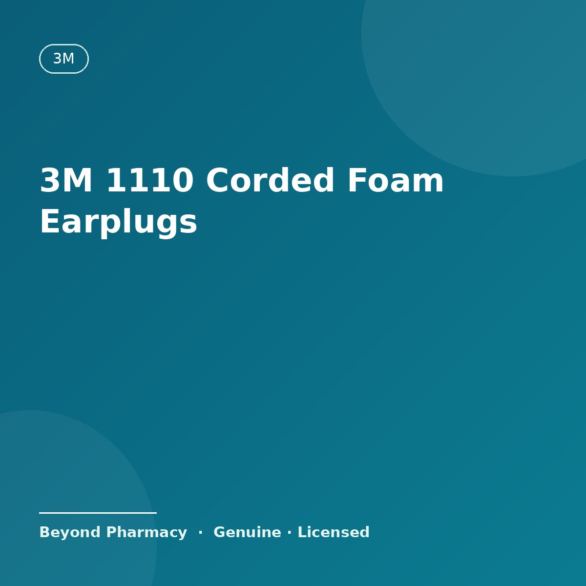 3M 1110 Corded Foam Earplugs (Pair) – 3M medical product