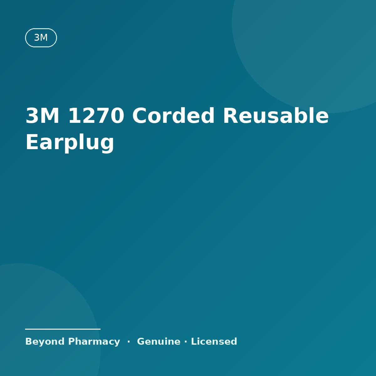 3M 1270 Corded Reusable Earplug – 3M medical product