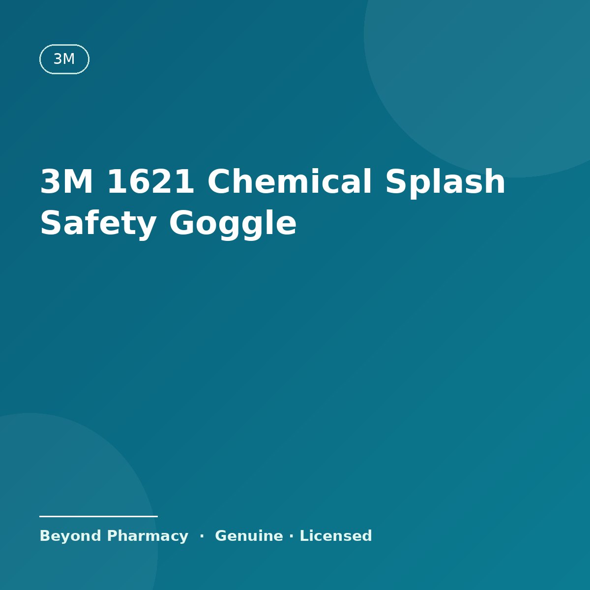 3M 1621 Chemical Splash Safety Goggle – 3M medical product
