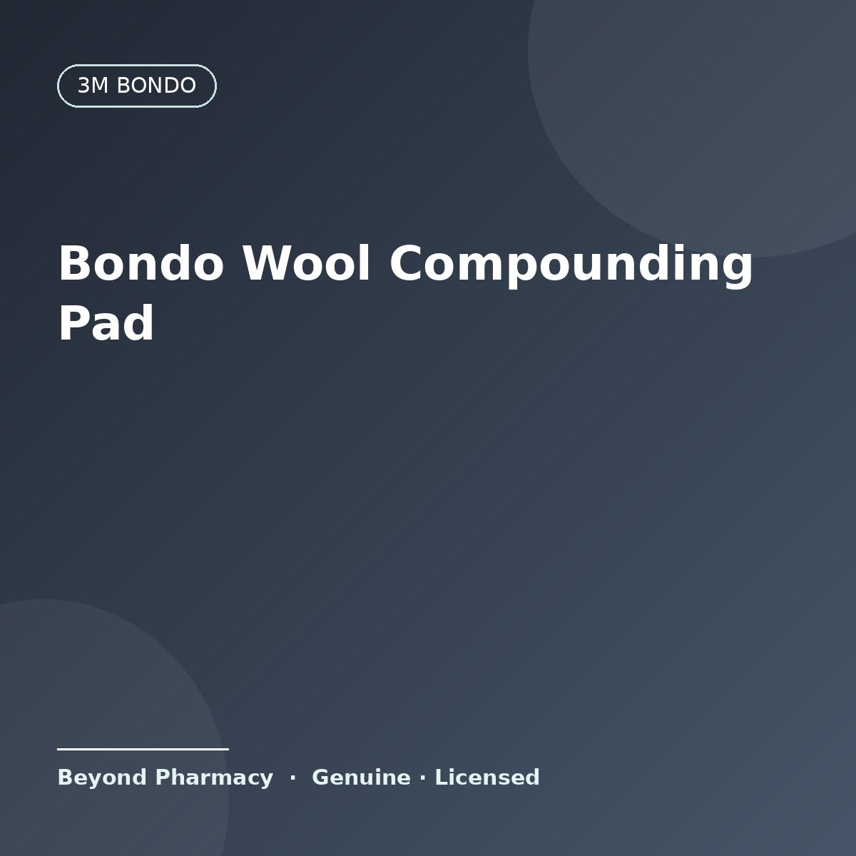 Bondo Wool Compounding Pad – 3M Bondo