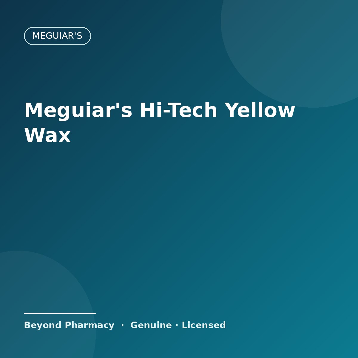Meguiar's Hi-Tech Yellow Wax – Meguiar's