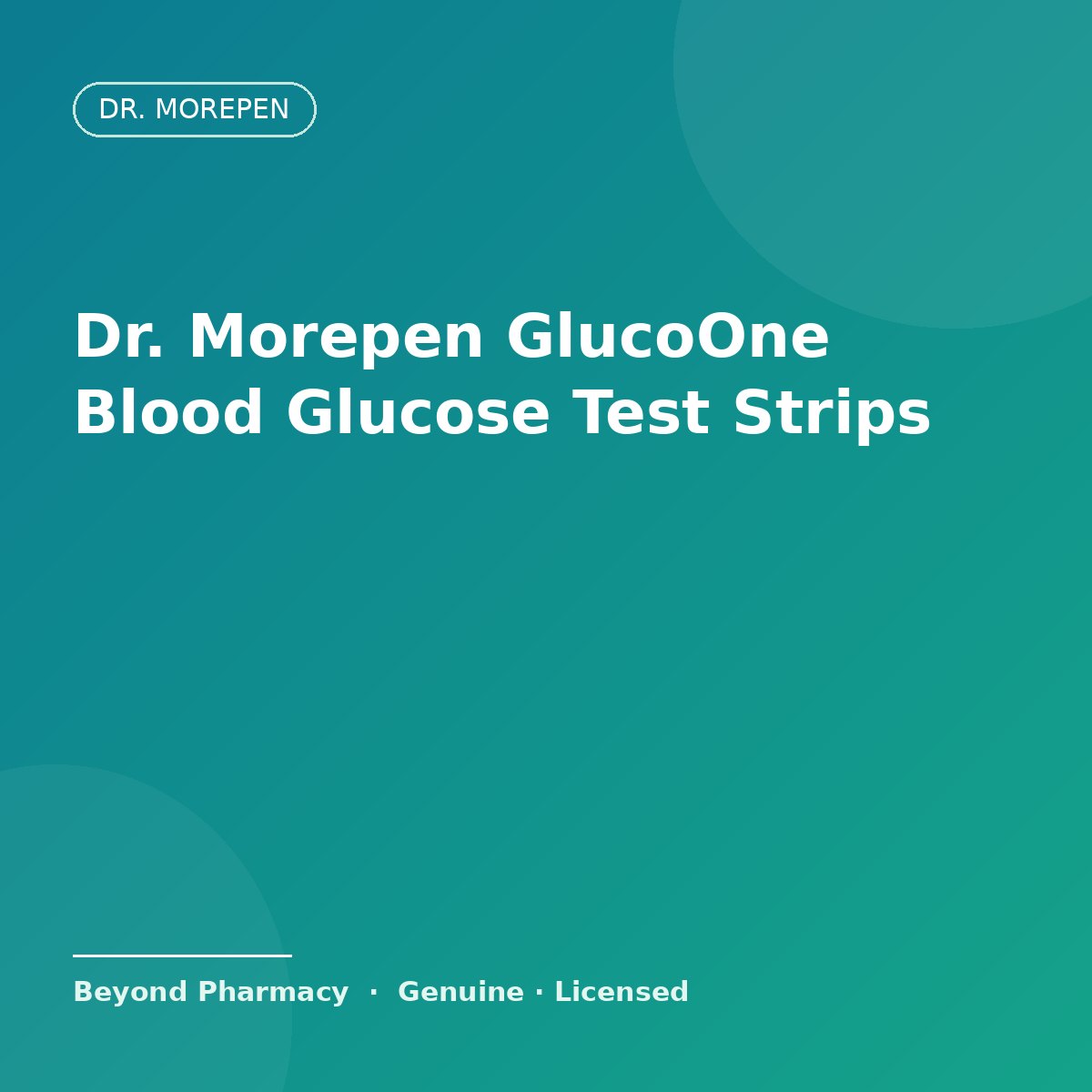 Dr. Morepen GlucoOne Blood Glucose Test Strips (for BG-03) – Dr. Morepen medical product