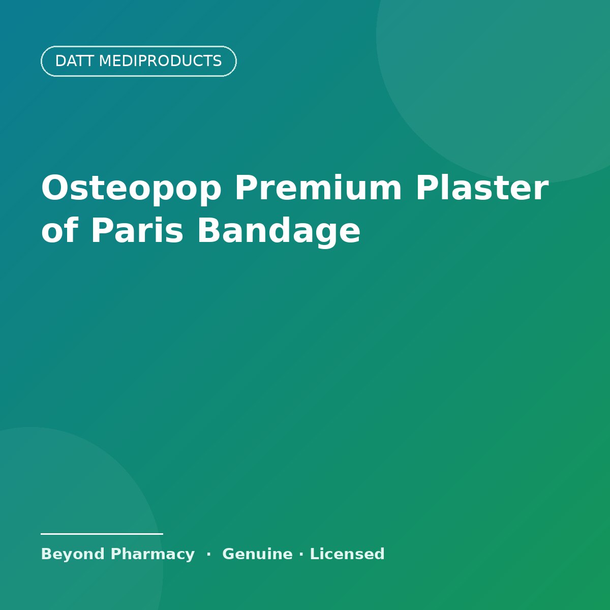 Datt Mediproducts Osteopop Premium Plaster of Paris Bandage – Datt Mediproducts