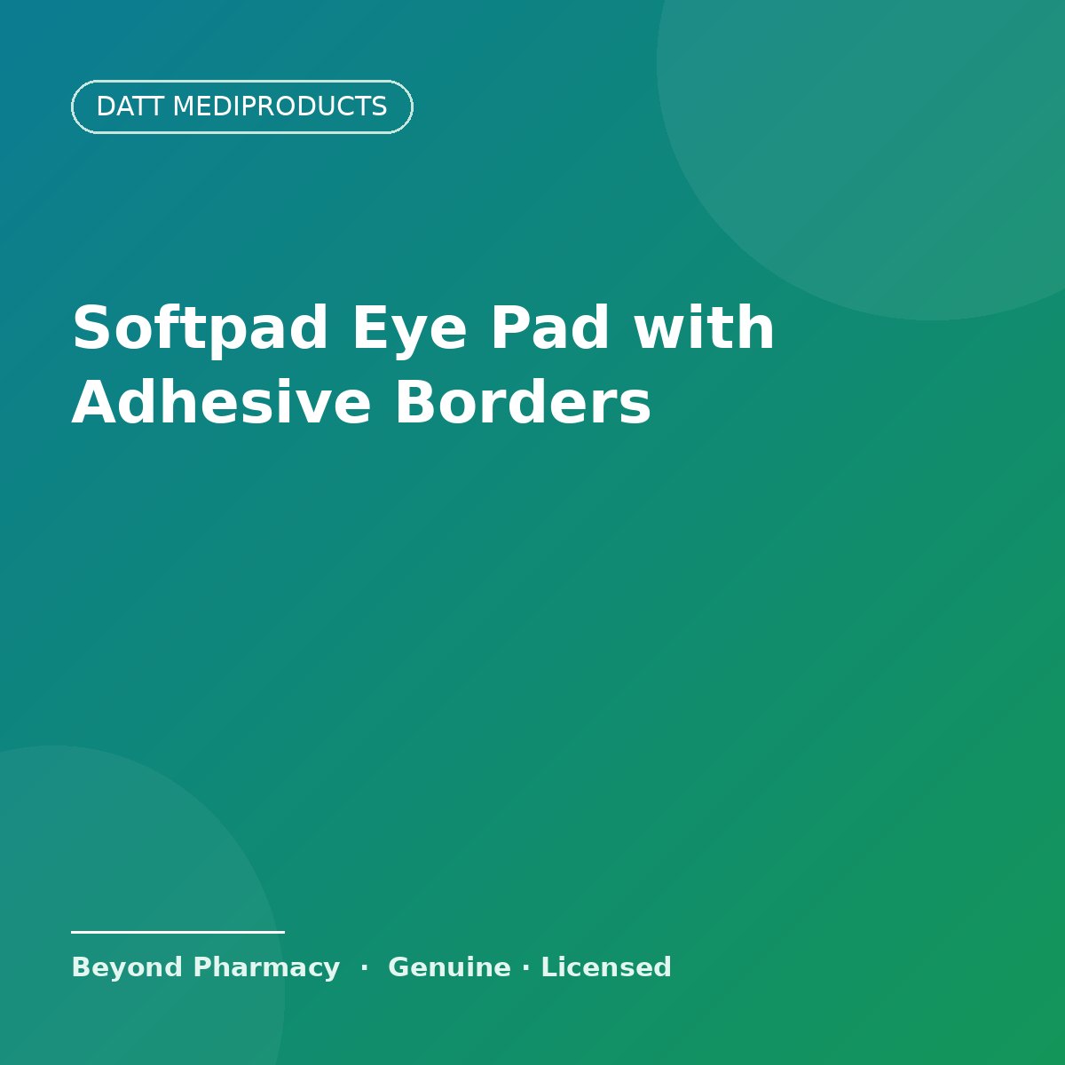 Datt Mediproducts Softpad Eye Pad with Adhesive Borders – Datt Mediproducts