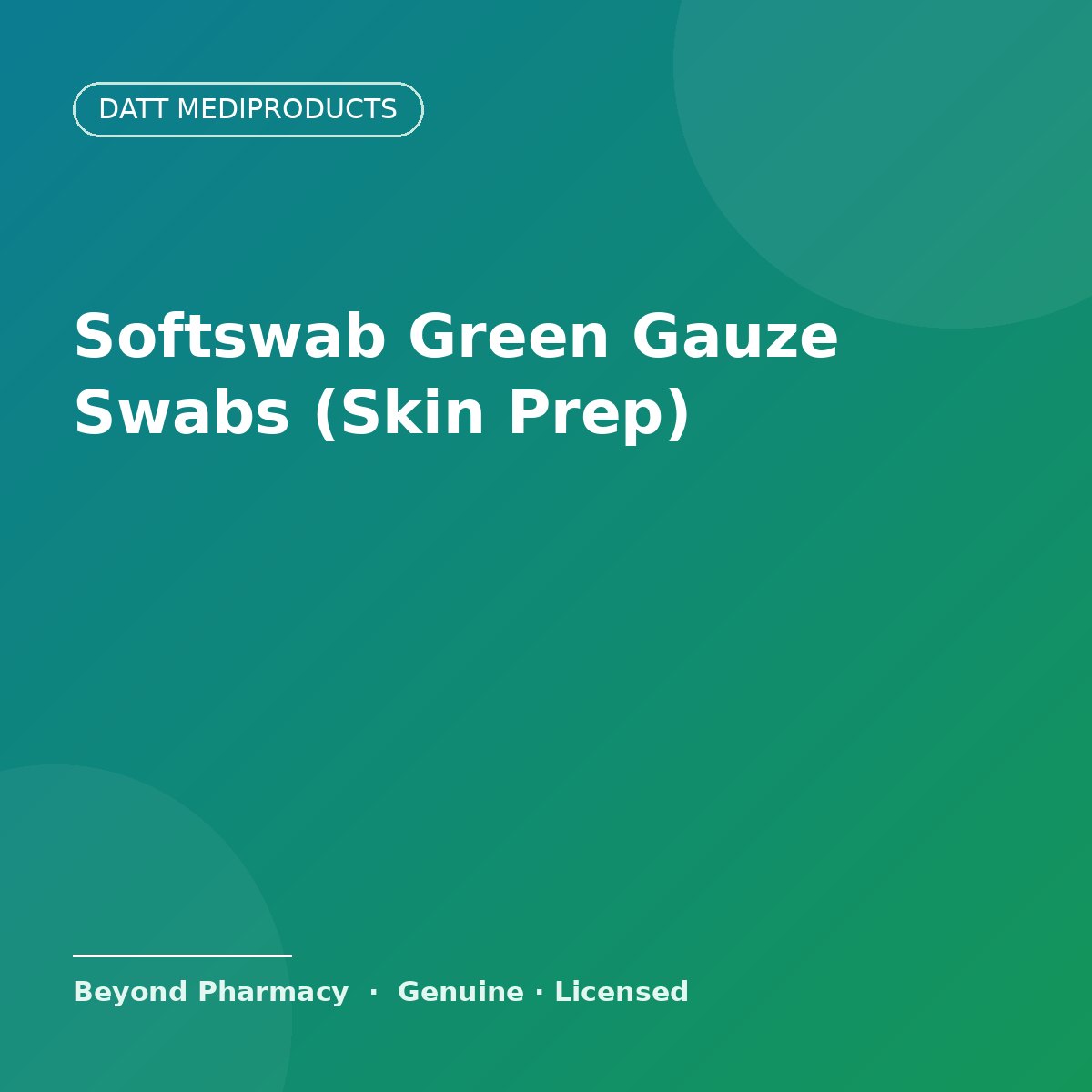 Datt Mediproducts Softswab Green Gauze Swabs E.P. (Skin Preparation) – Datt Mediproducts medical product