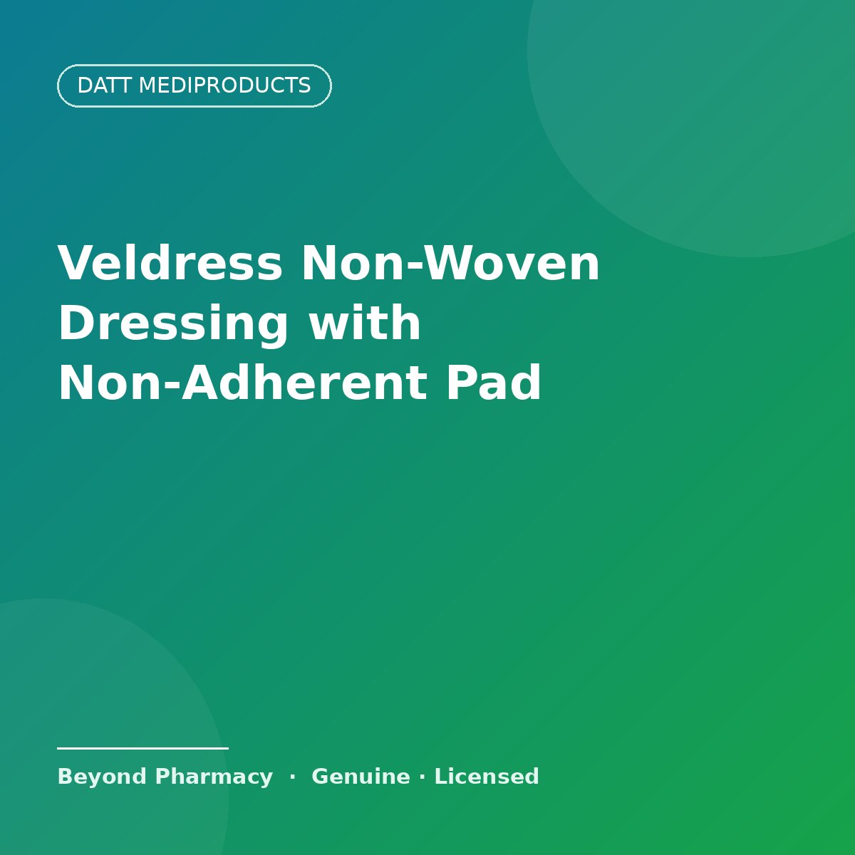 Datt Mediproducts Veldress Non-Woven Dressing with Non-Adherent Pad – Datt Mediproducts
