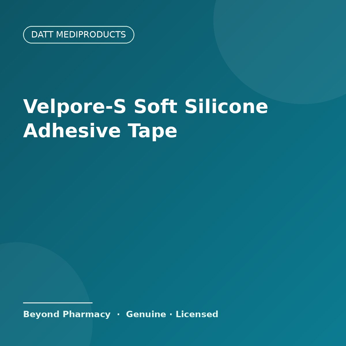 Datt Mediproducts Velpore-S Hypoallergenic Tape with Soft Silicone Adhesive – Datt Mediproducts medical product