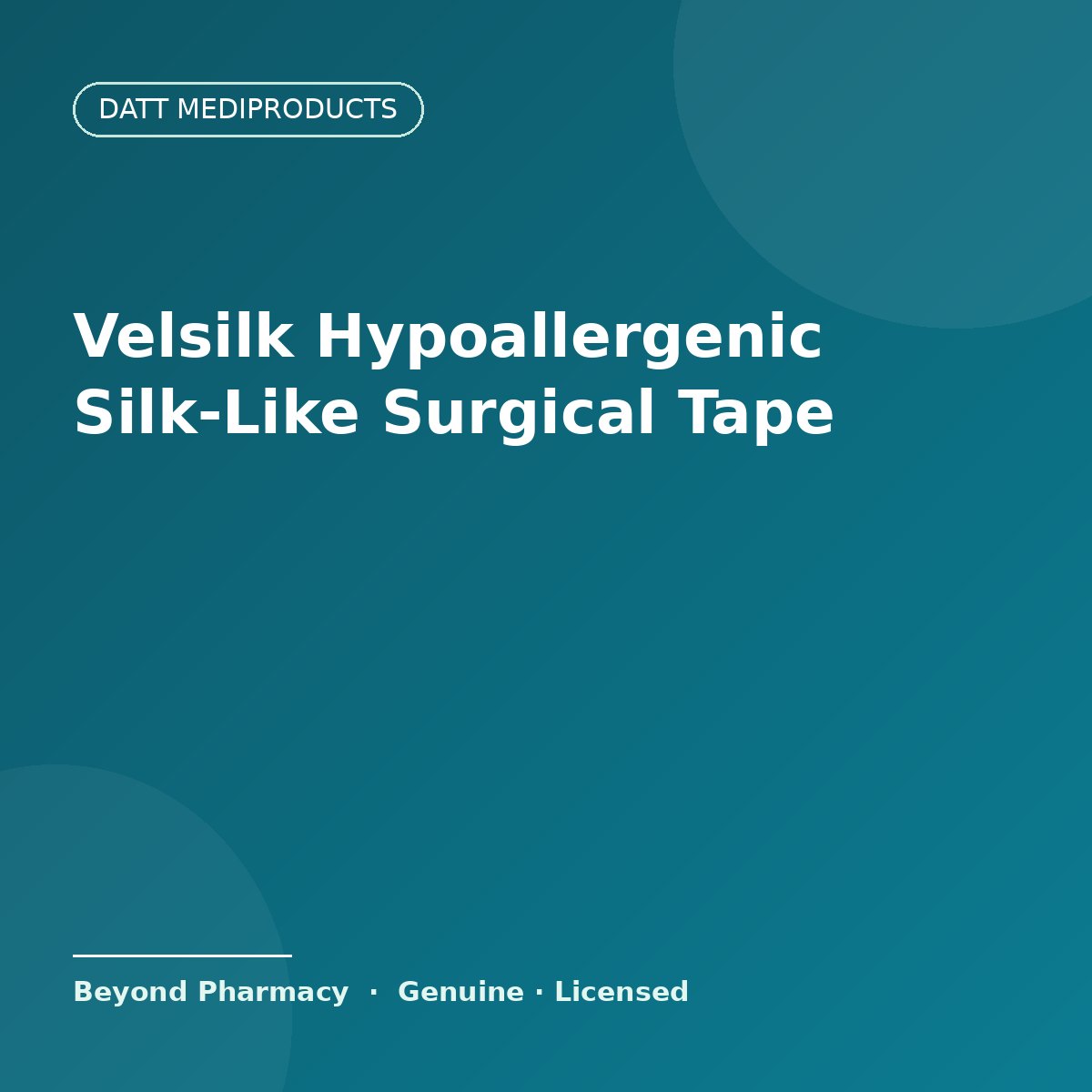 Datt Mediproducts Velsilk Hypoallergenic Silk-Like Surgical Tape (Latex-Free) – Datt Mediproducts medical product