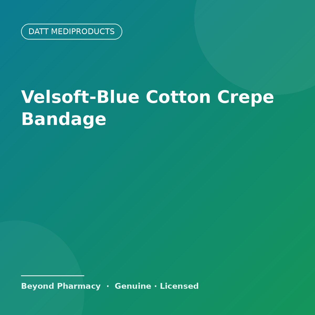 Datt Mediproducts Velsoft-Blue 100% Cotton Crepe Bandage (Blue) – Datt Mediproducts medical product