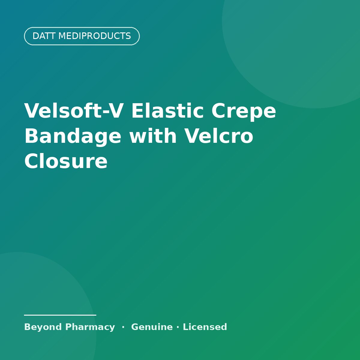 Datt Mediproducts Velsoft-V Elastic Crepe Bandage with Velcro Closure – Datt Mediproducts medical product